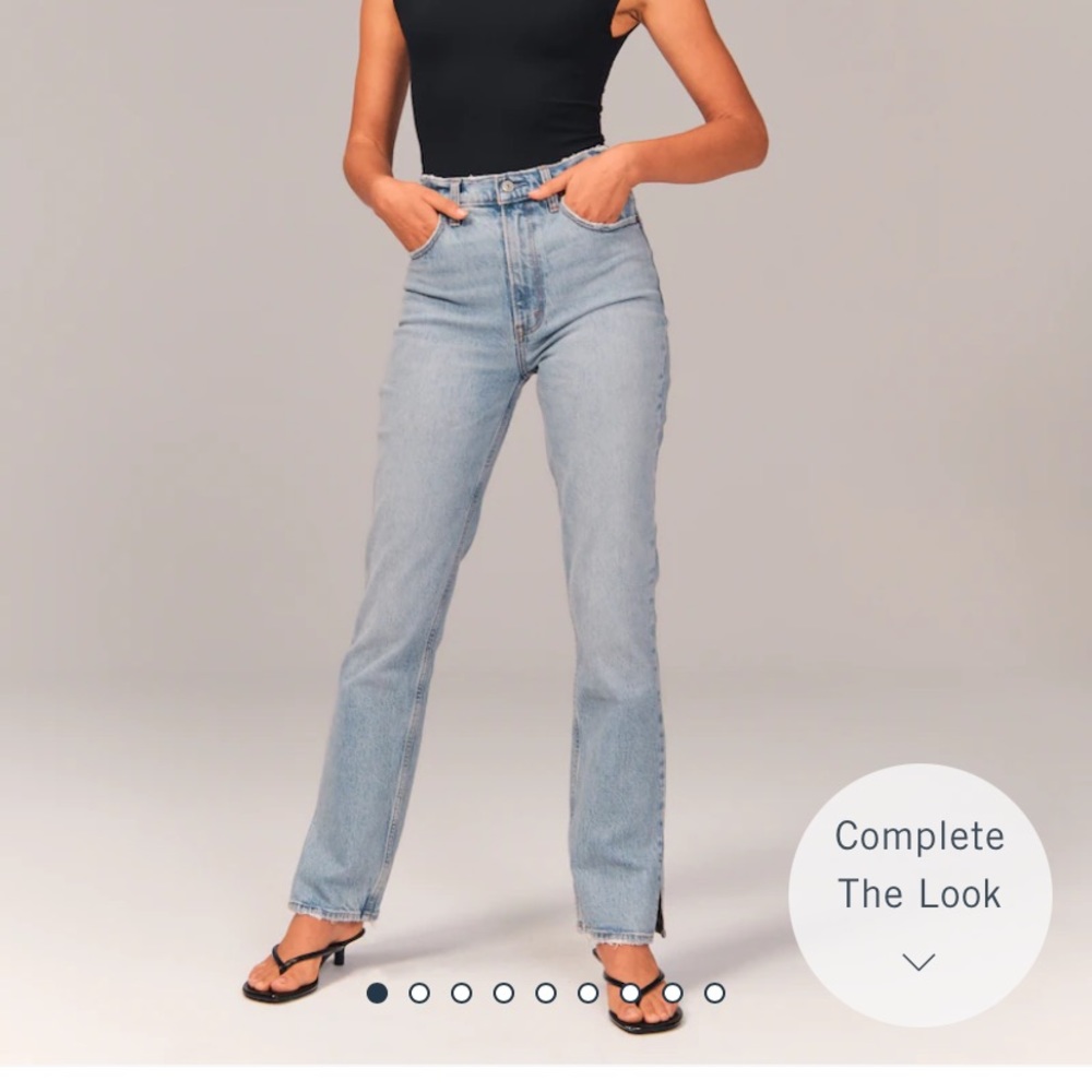 Abercrombie 90s Ultra High Rise Curve Love Straight Jean